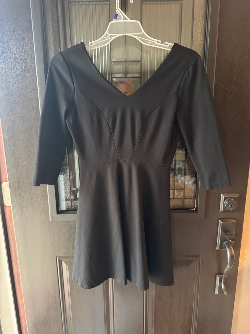 Black Swan Black V-Neck Fit & Flare Dress